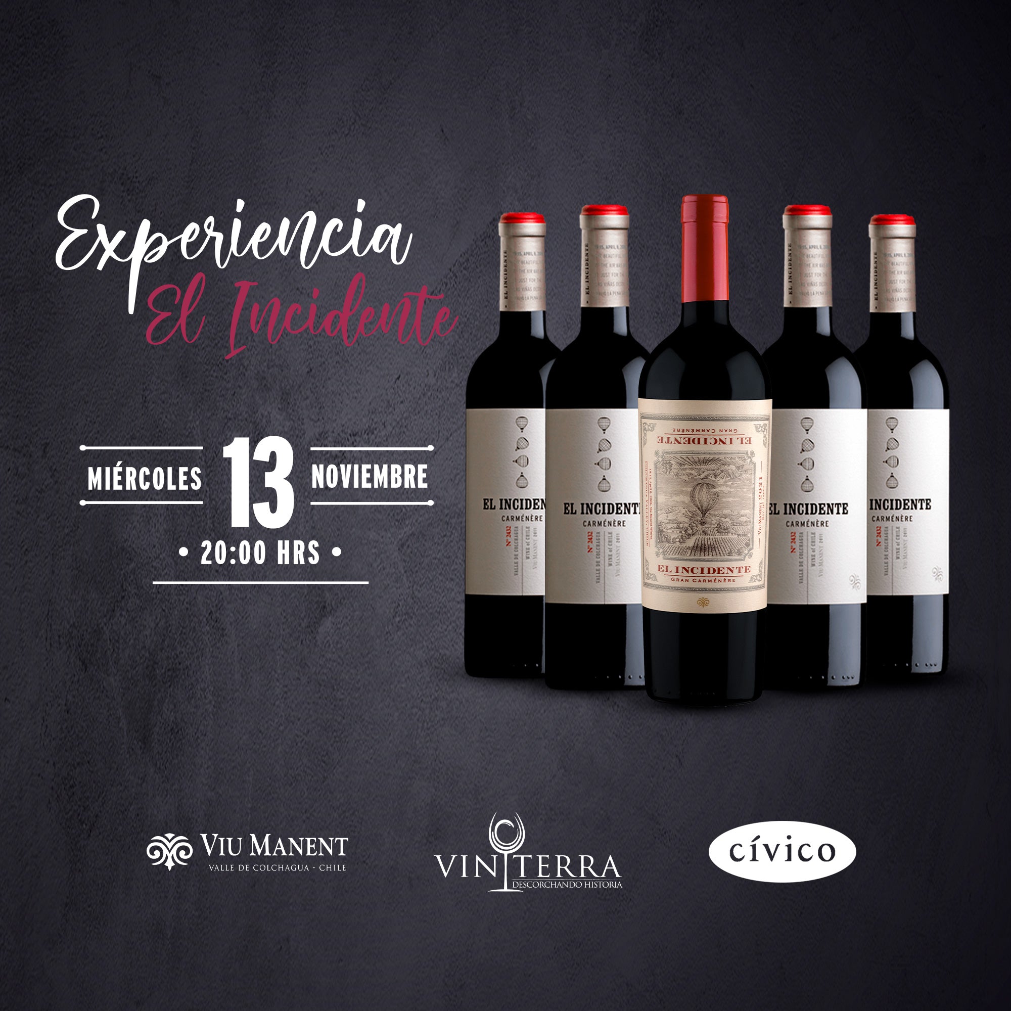 Experiencia El Incidente para celebrar el Mes del Carmenere.